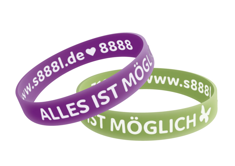 Armband „Alles ist möglich“ Set Grün und Violett